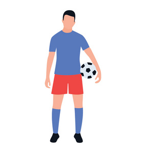 足球运动员平面图标设计