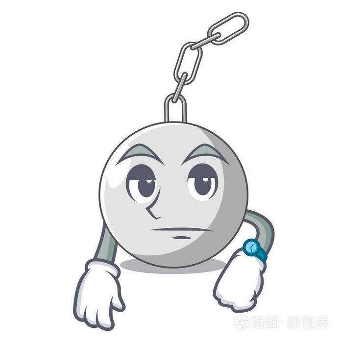 等待破坏球附加字符打击矢量插图