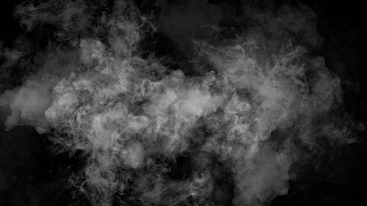 黑色背景上的抽象烟雾雾。 纹理。 设计元素。