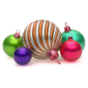 s Day baubles ornate multicolored, wintertime decoration Merry X