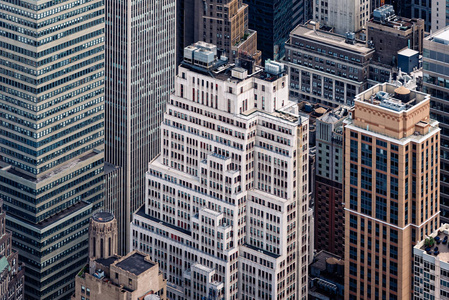 纽约曼哈顿中城建筑鸟图