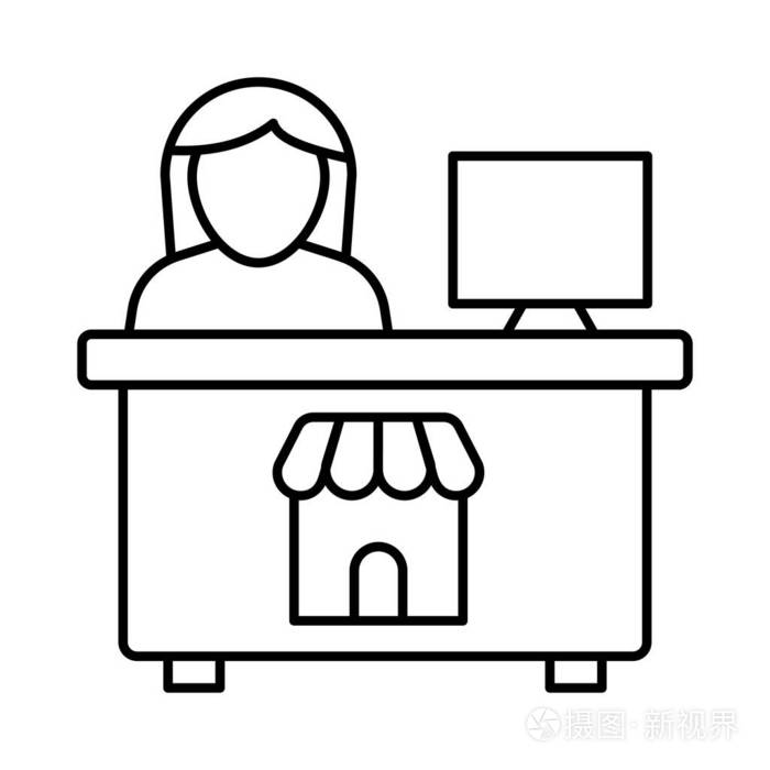 车间桌子平面图标矢量插图插画-正版商用图片14v67x-摄图新视界