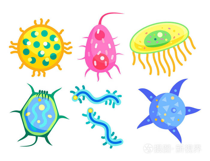 微生物学细菌卡通信息海报