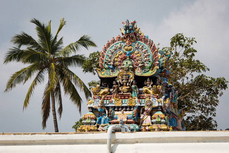 印度教寺庙卡帕雷斯瓦拉尔科尔。 钦奈。 泰米尔纳德邦。 印度