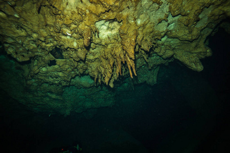 墨西哥海底洞穴水下图像图片