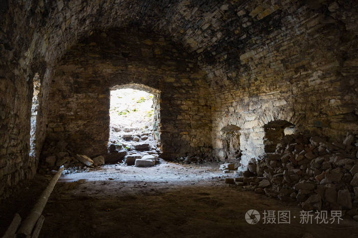 乌克兰西部中世纪城堡的地牢