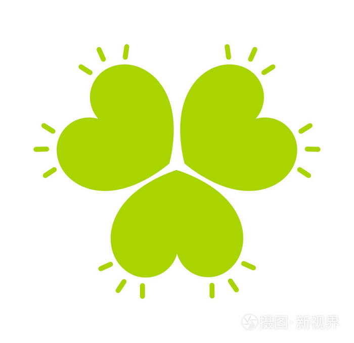三叶草叶子绿色图标例证