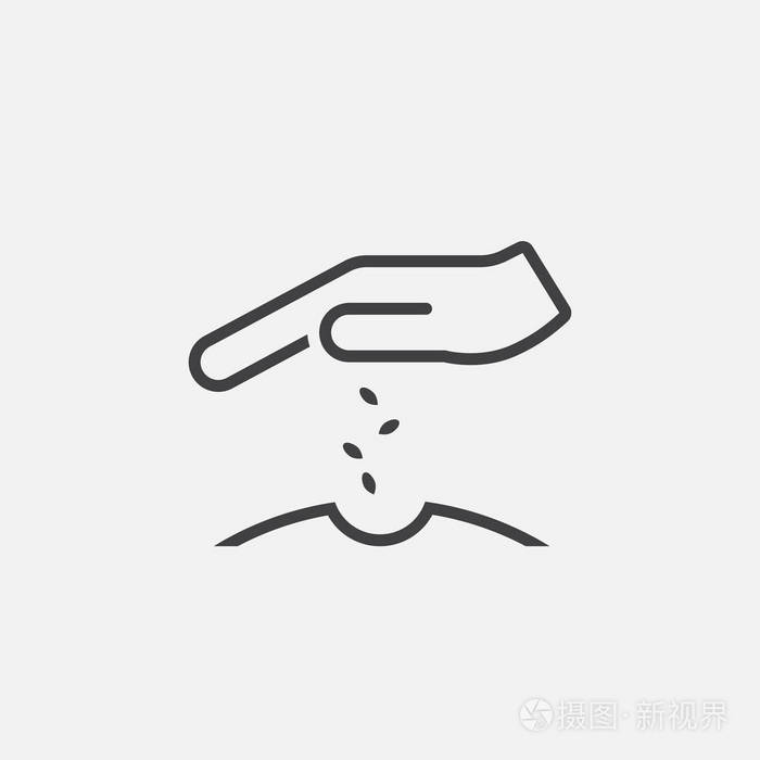 播种种子图标分离白色背景插画-正版商用图片14vmnk-摄图新视界