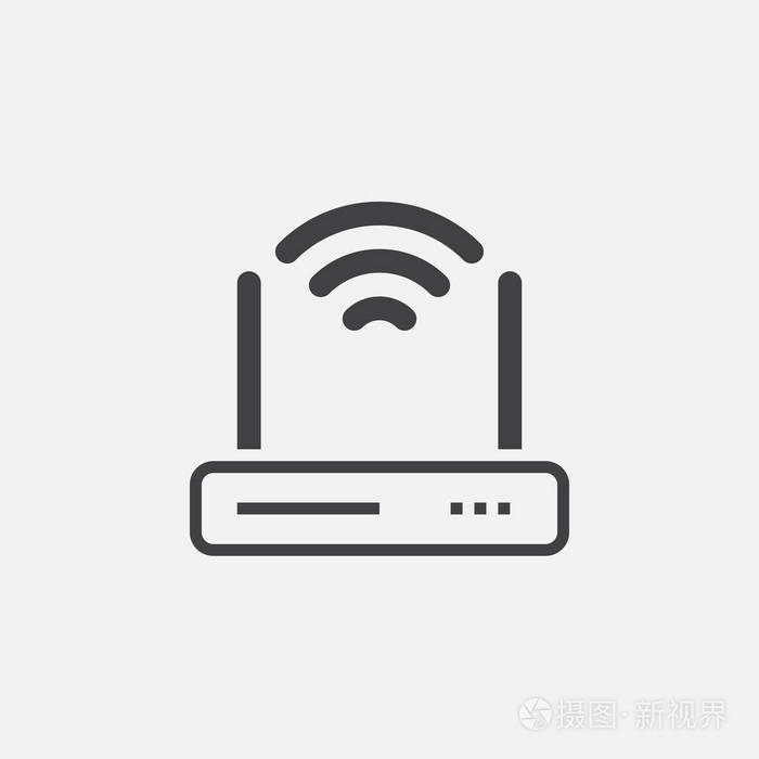 路由器图标隔离在白色背景上插画-正版商用图片14vnzk-摄图新视界