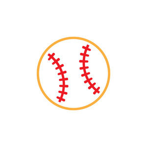 棒球图标隔离在白色背景上