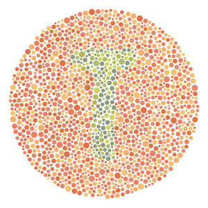 色盲测试红色绿色盲测试上位字母 t照片