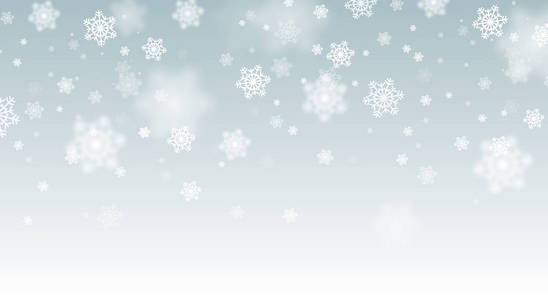 飘落的背景。矢量神奇圣诞前夜降雪。白色闪光雪花飘落