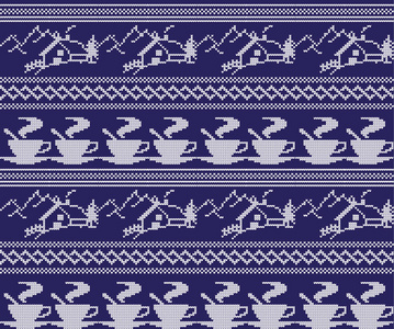 s winter seamless festive Norwegian woolen knitted pattern 2018