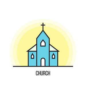 教会的向量例证照片