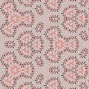 抽象五颜六色的六边形正方形几何无缝图案对称万花筒时尚