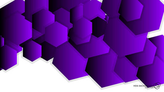 矢量背景六边形紫色光影图片