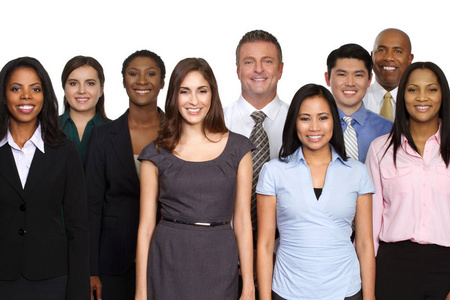 讨论培训 策略和团队合作精神走在城市的商务人士多民族白领群体的高