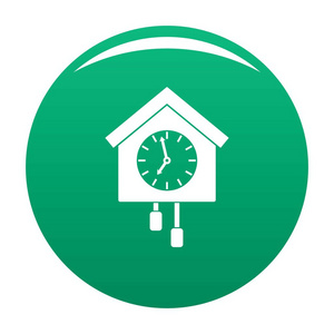 时钟创意图标矢量绿色
