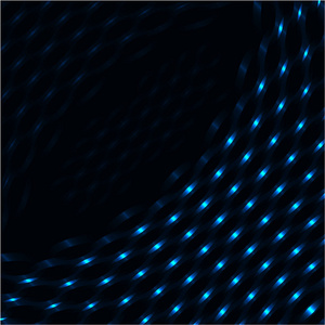 蓝灯在黑暗背景下抽象的几何形状