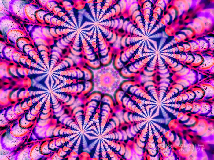 装饰性万花筒图案或几何背景