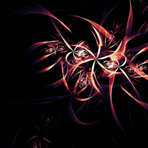 黑暗抽象的花瓣，火焰，花朵，未来的背景