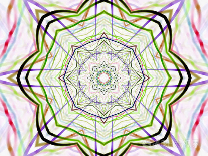 装饰性万花筒图案或几何背景