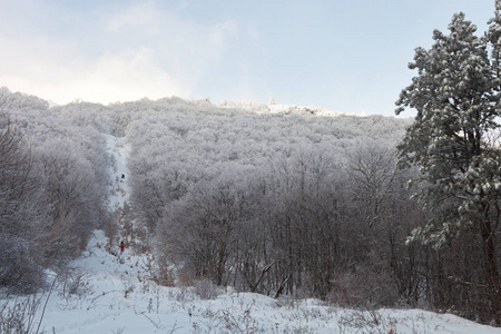 克里米亚美丽的雪域高地风景