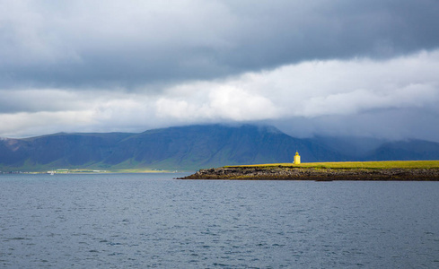雷克雅未克附近的海洋全景。 冰岛