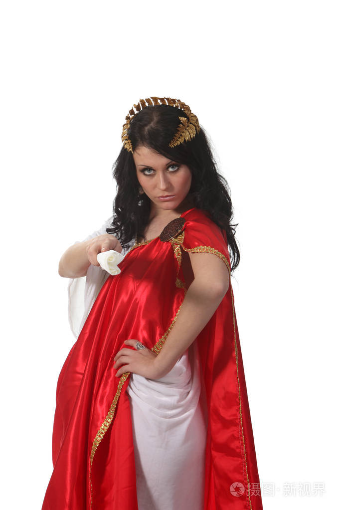 穿着古希腊服装的女人