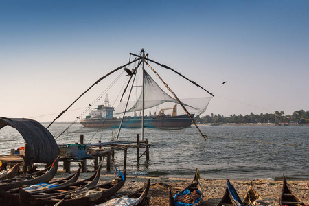 中国鱼网。 印度喀尔喀拉