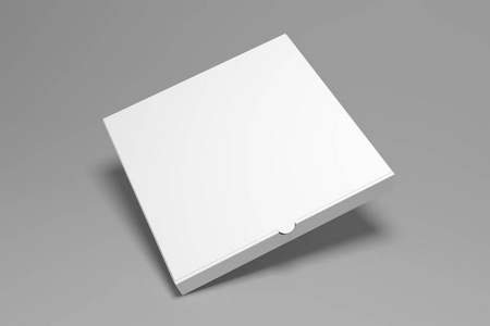 空白正方形3d 渲染比萨饼盒模型模板