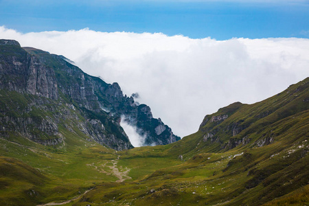 喀尔巴阡山脉黑山山脉夏季全景