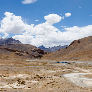 印度拉达克省喜马拉雅山美丽的山景