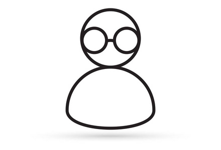 男性轮廓图片轮廓轮廓化身图标符号眼镜