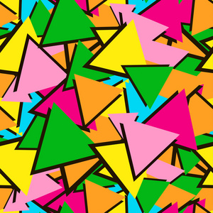 来自三角形的五颜六色的无缝图案。 矢量插图