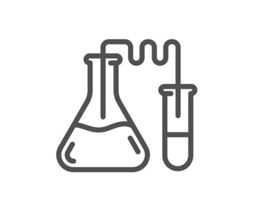 医学实验室标志. 质量设计平面应用元素.