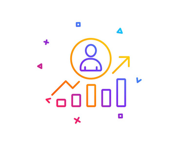 成果数据业务成果行图标.职业成长图签.渐变线按钮.职业阶梯图标设计.