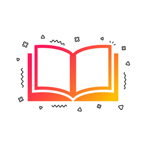 五颜六色的几何形状.渐变图书图标设计.矢量照片