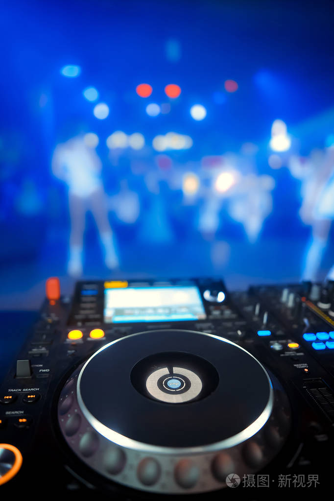 选择性聚焦dj控制器的特写