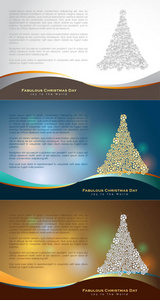 圣诞节背景和模板摘要。 圣诞树和派对概念。 矢量和插图EPS10。