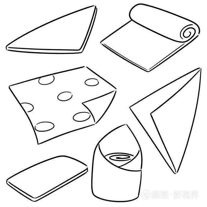餐巾纸的矢量集插画-正版商用图片14yoiv-摄图新视界