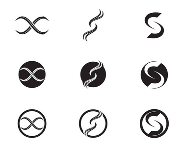 无限色彩无限标志和符号模板图标矢量照片