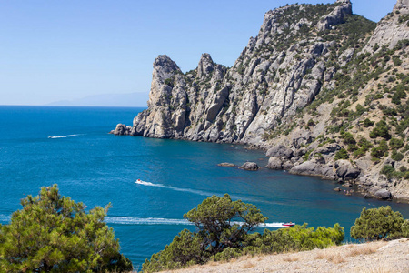 美丽的风景克里米亚半岛南部海岸新世界照片