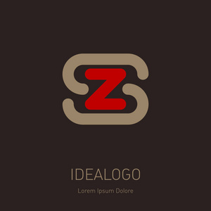 sz矢量设计元素或图标. 初始单形标志值照片