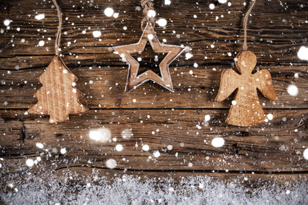 圣诞复古装饰木制背景