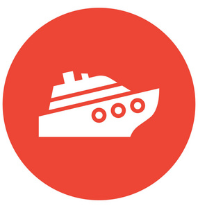 船舶巡航孤立矢量图标，可以很容易地修改或编辑