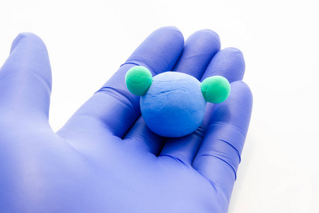 教育用水分子化学结构的概念照片照片