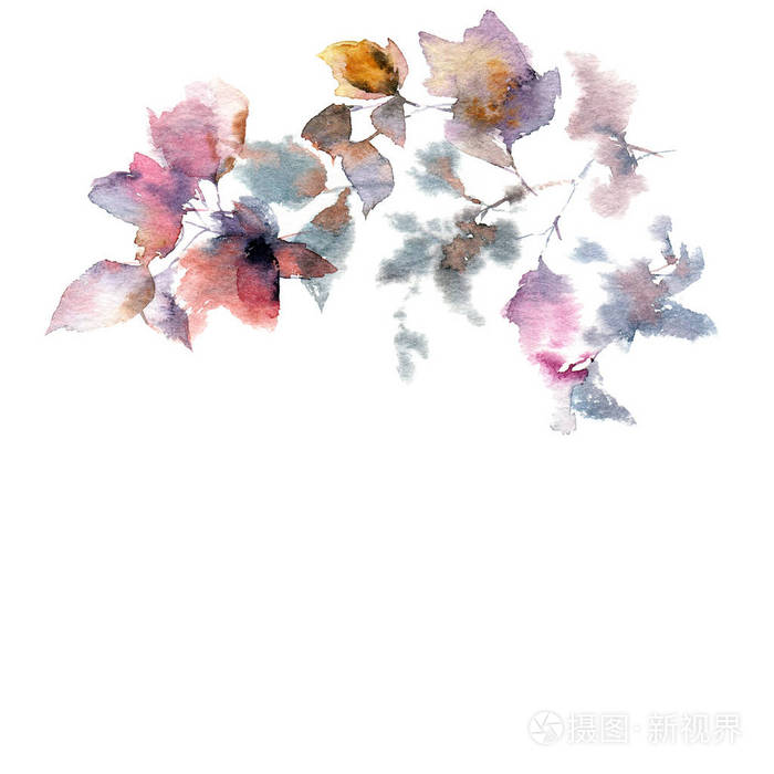 手绘抽象花卉壁纸