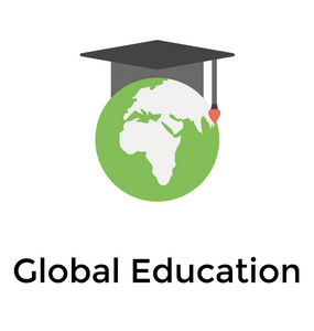 全球教育平面图标