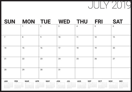 19年2月桌历矢量插图 设计简洁干净 插画 正版商用图片14ca2v 摄图新视界